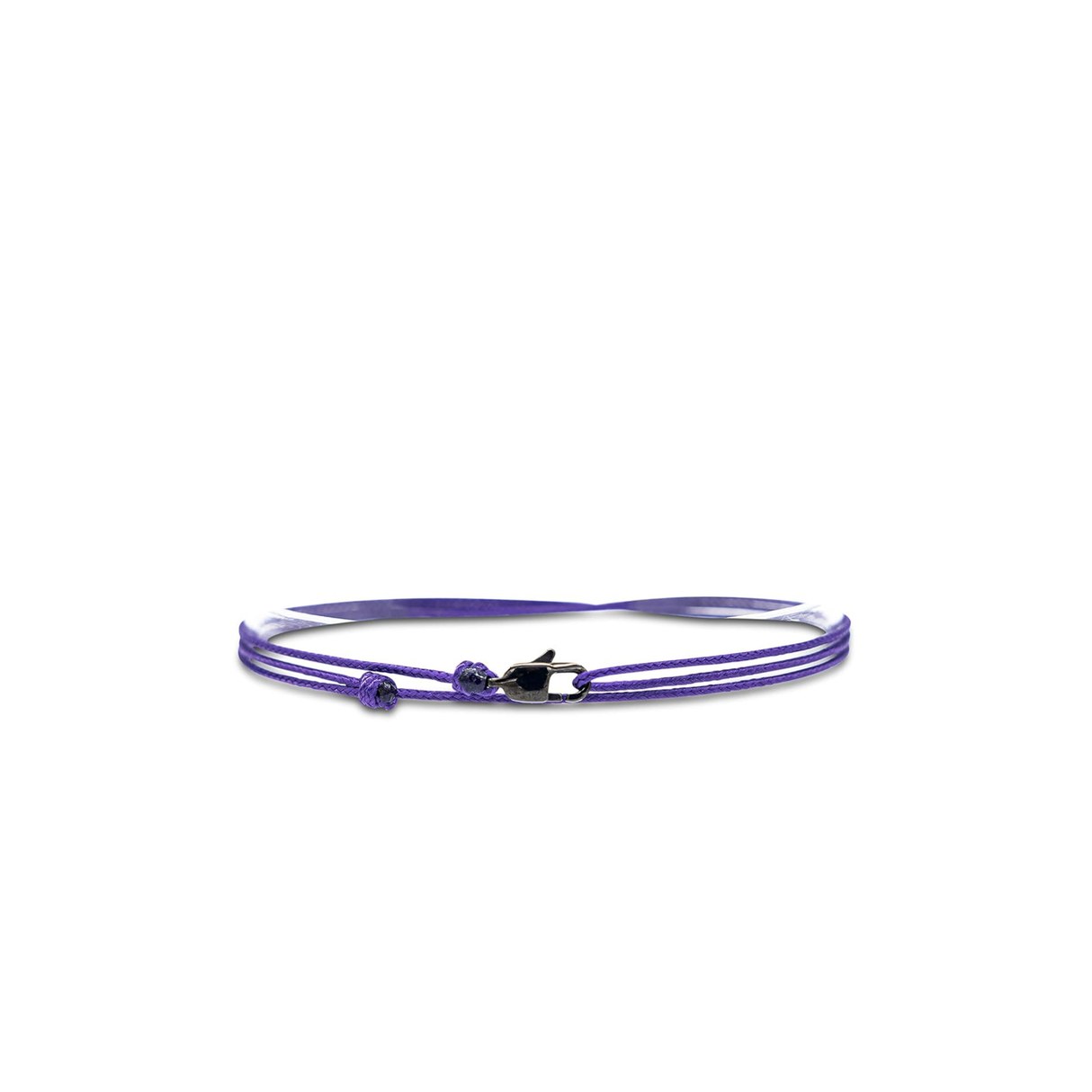 Triple K&S Thin wrap bracelet for men and women with carabiner clasp (Purple)