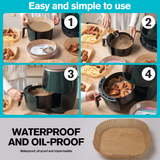 TRIPLE K&S Airfryer Backpapier für Heißluftfritteuse 100 Pcs XL 4–6,5L Round Non-Stick Parchment Paper, Air Fryer (100 Stücke Rund 20cm)