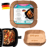 TRIPLE K&S Airfryer Backpapier Liners 100 Stk 16x16cm für 2–4,1L Antihaft