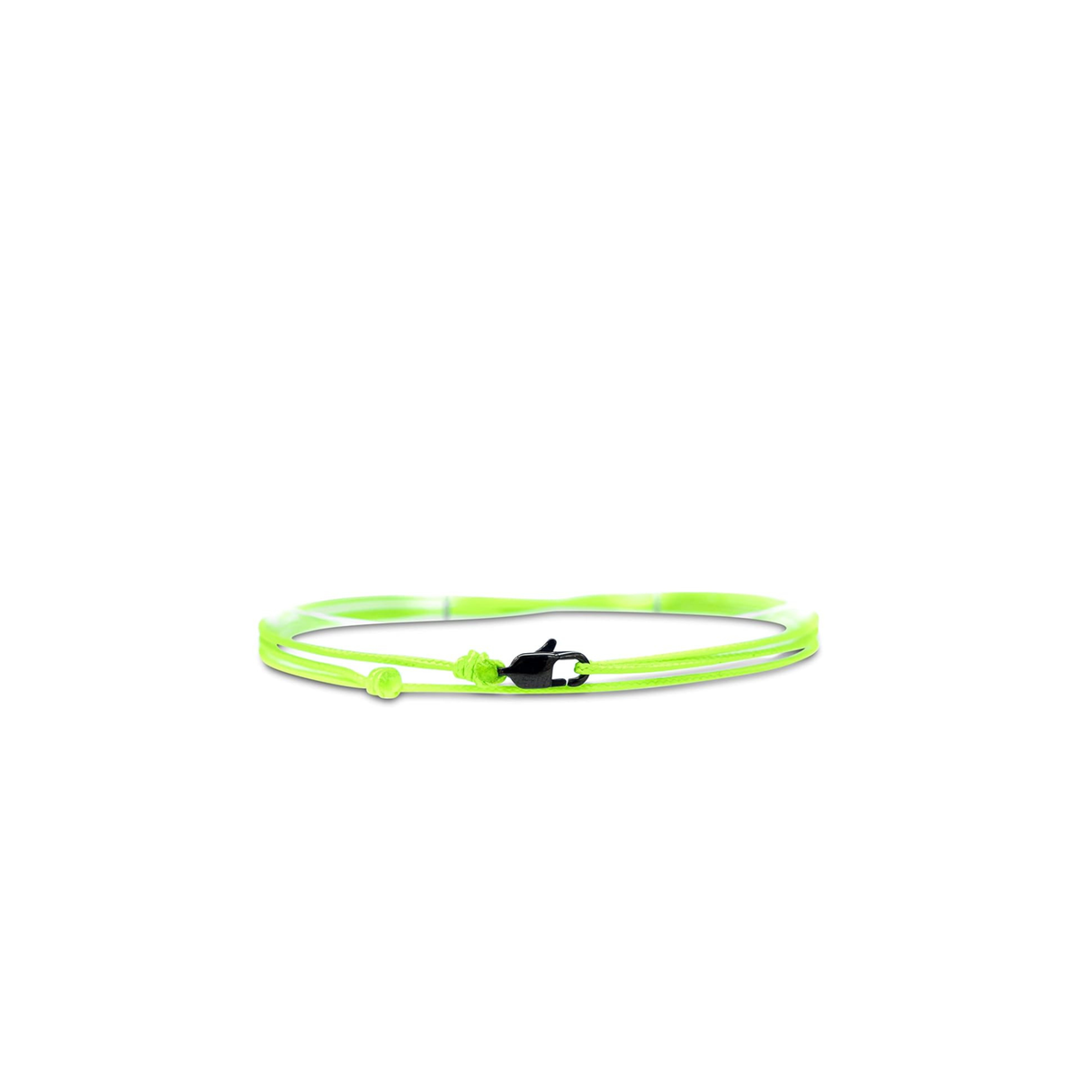 Triple K&S Thin wrap bracelet for men and women with carabiner clasp (Neon Green)