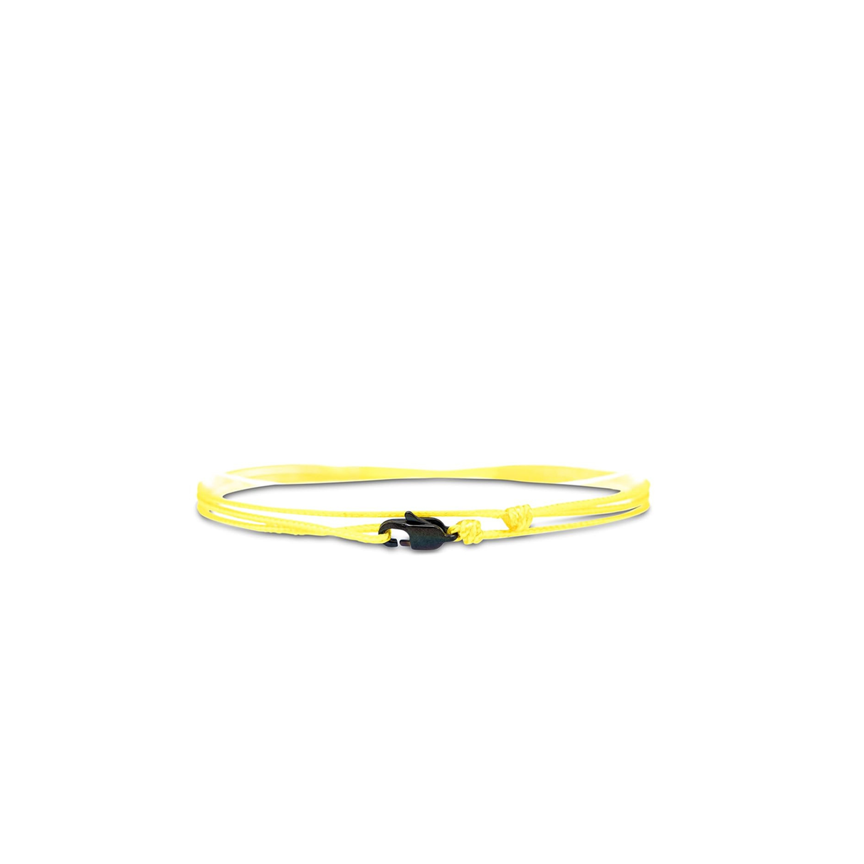 Triple K&S Thin wrap bracelet for men and women with carabiner clasp (Neon Yellow)